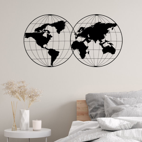 World Map Globe Wall Decor Wayfair.co.uk